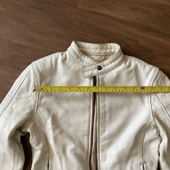Danier off-white biker leather jacket - Picture 8 of 11
